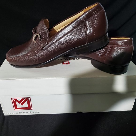 NEW Sandro Moscoloni Men\'s Brown LA Bit Slip-on Leather Shoe, Size 8 main image 8